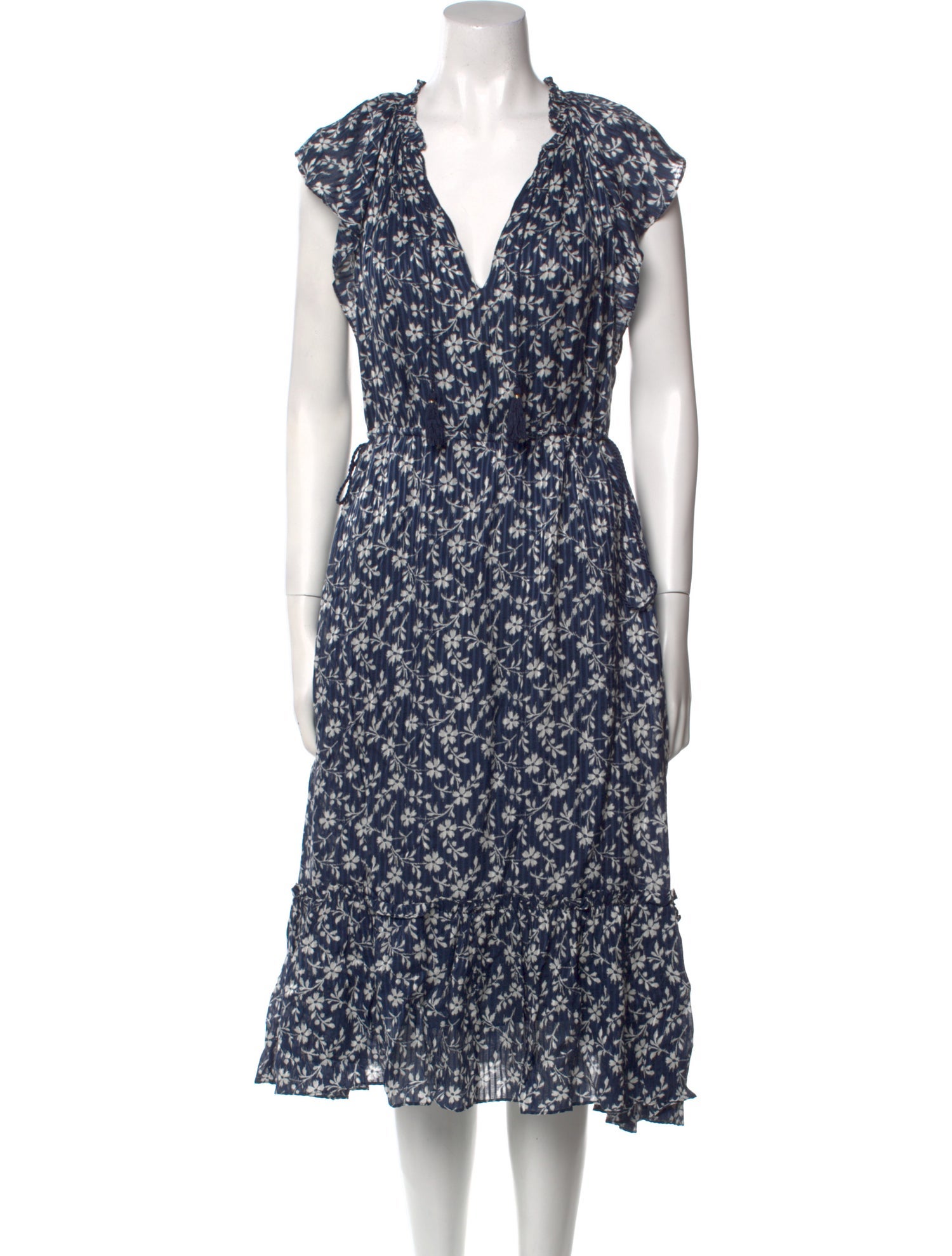 Ulla Johnson Floral Print Midi Length Dress
