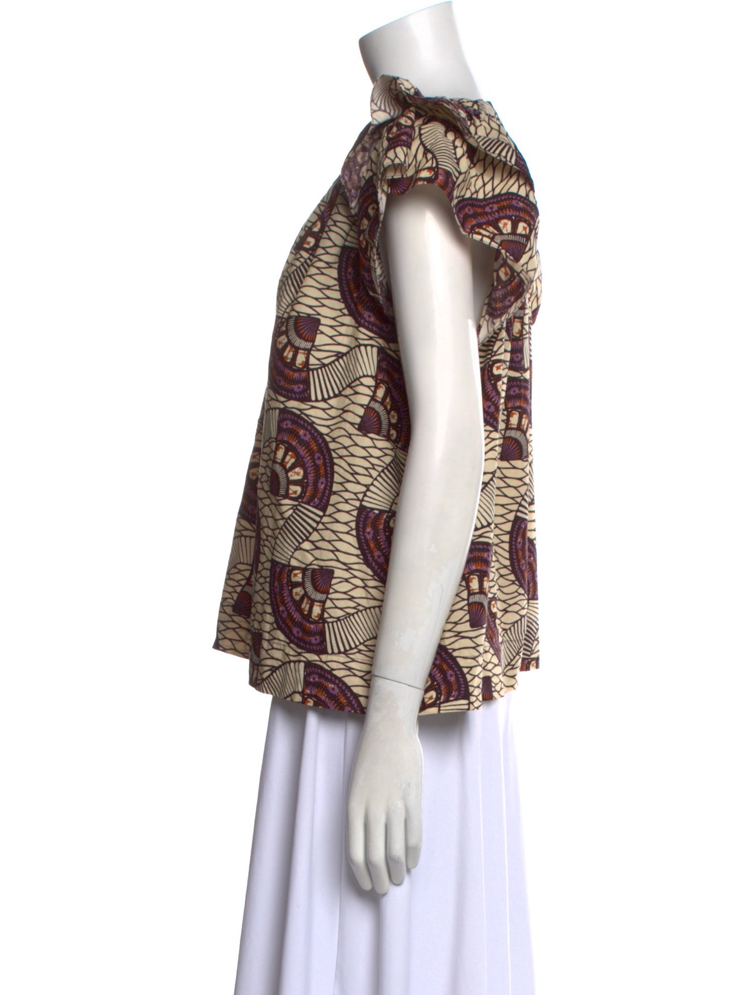 Ulla Johnson Printed V-Neck Blouse