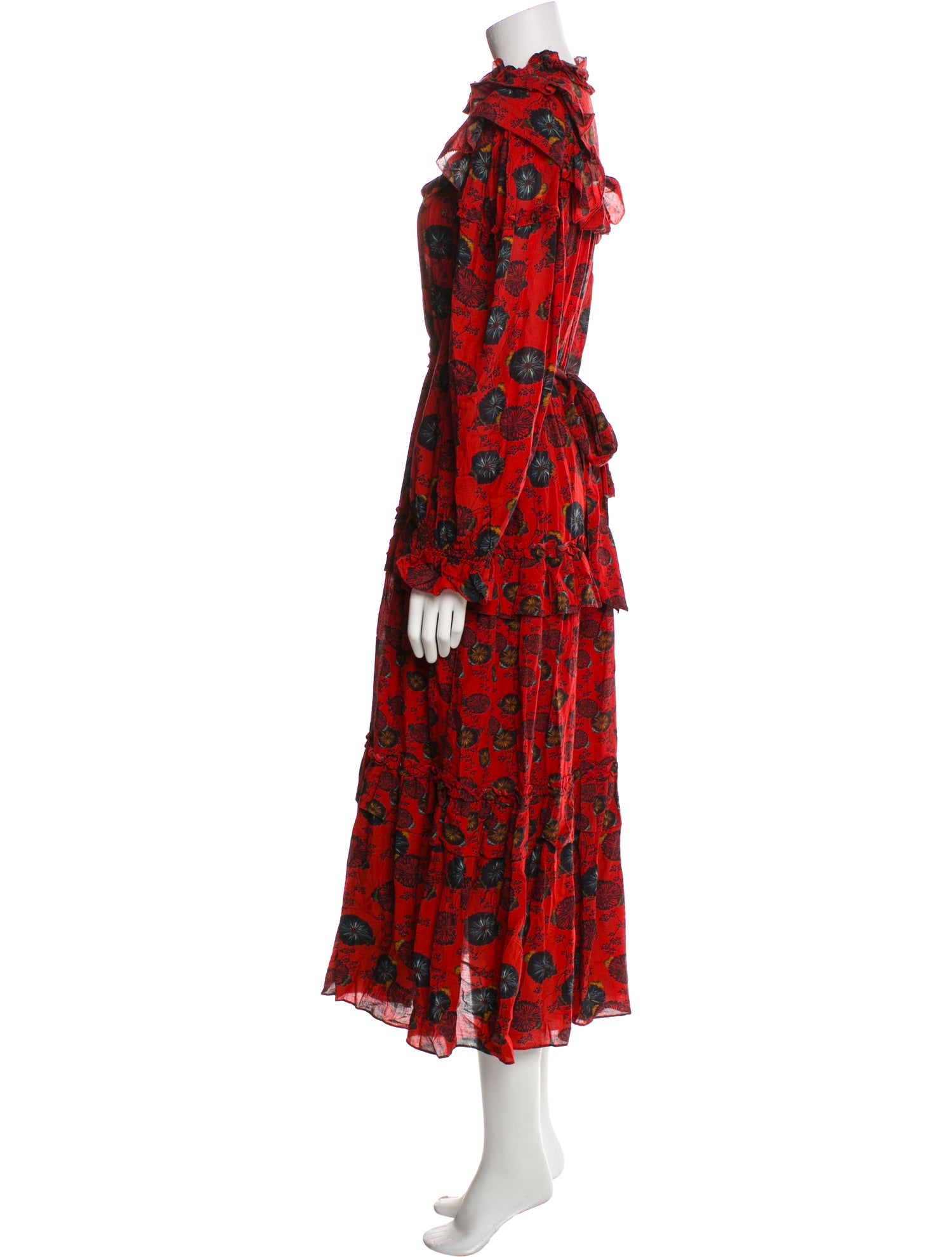 Ulla Johnson Floral Print Midi Length Dress