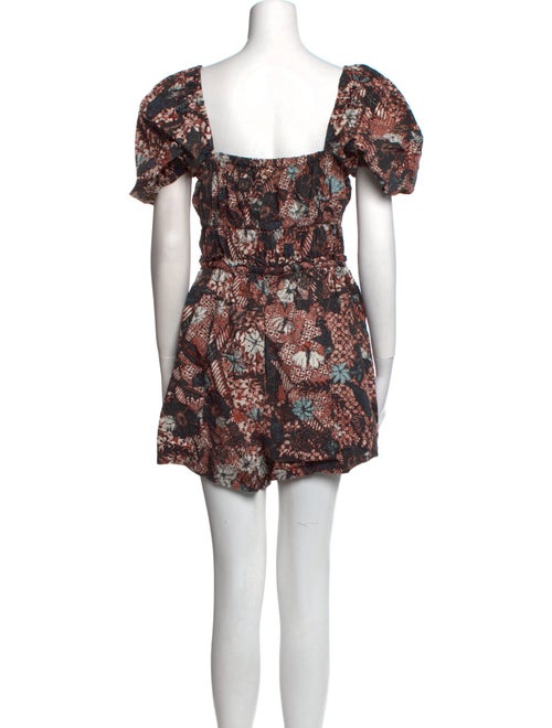 Ulla Johnson Printed Square Neckline Romper