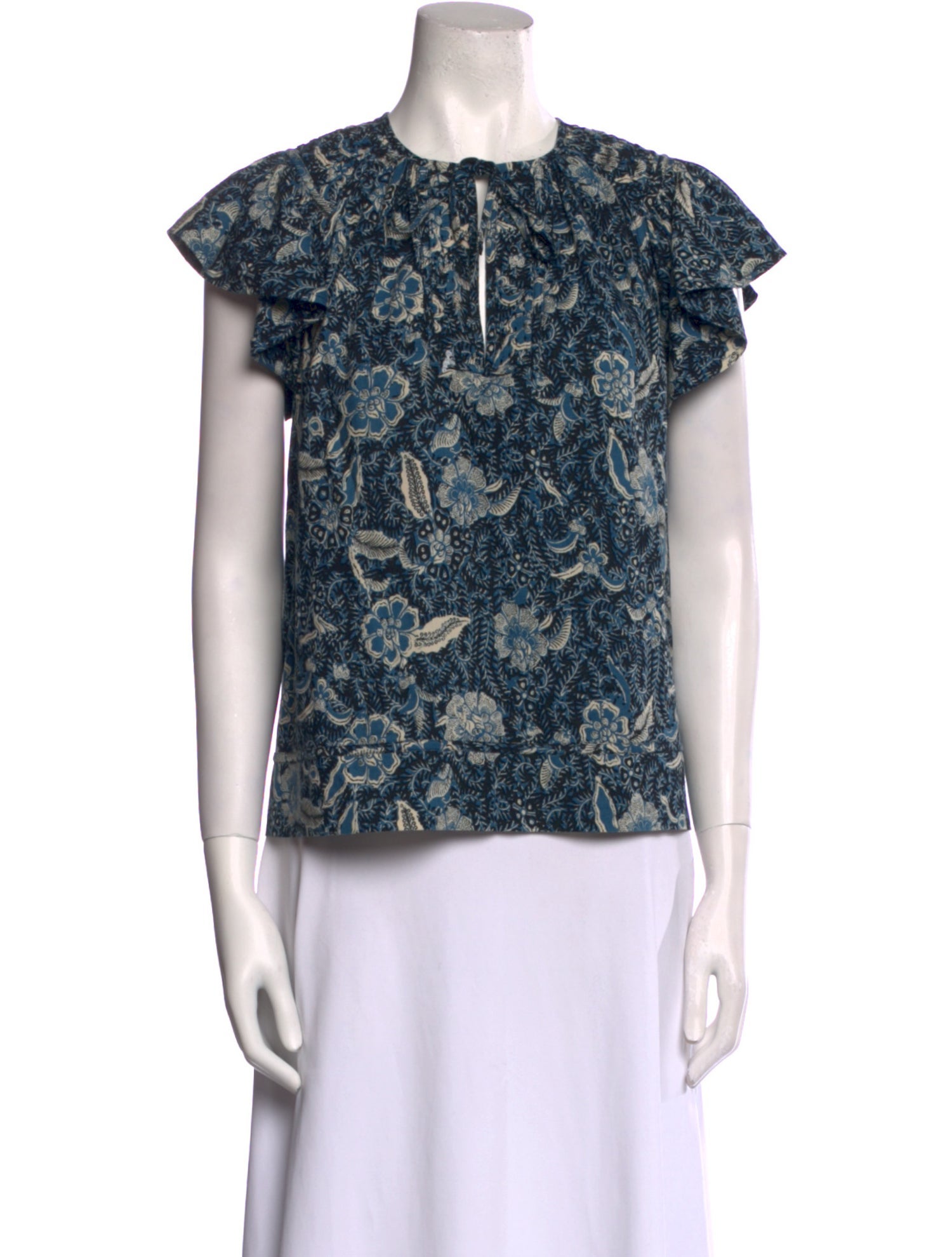 Ulla Johnson Printed Crew Neck Blouse