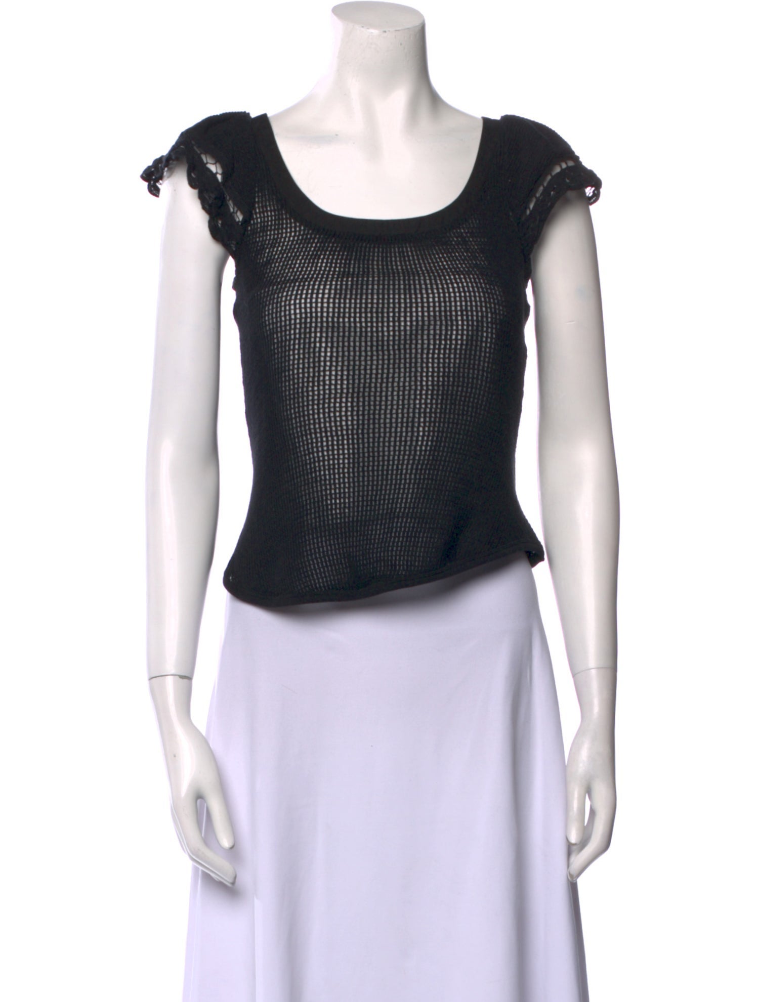 Ulla Johnson Scoop Neck Short Sleeve Crop Top