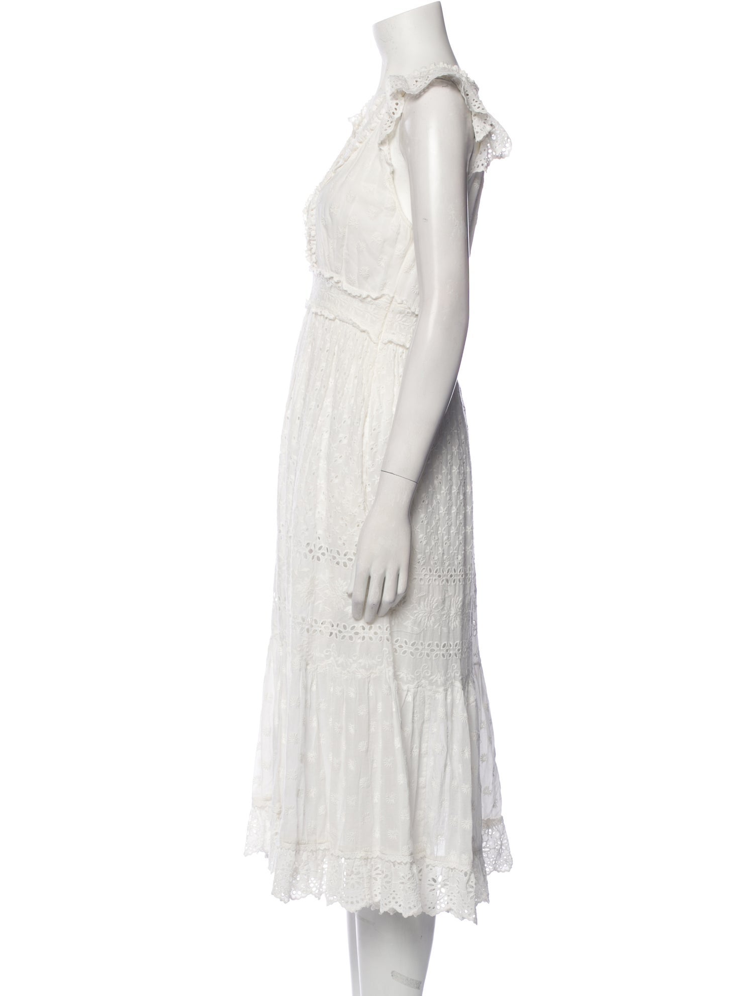 Ulla Johnson V-Neck Midi Length Dress