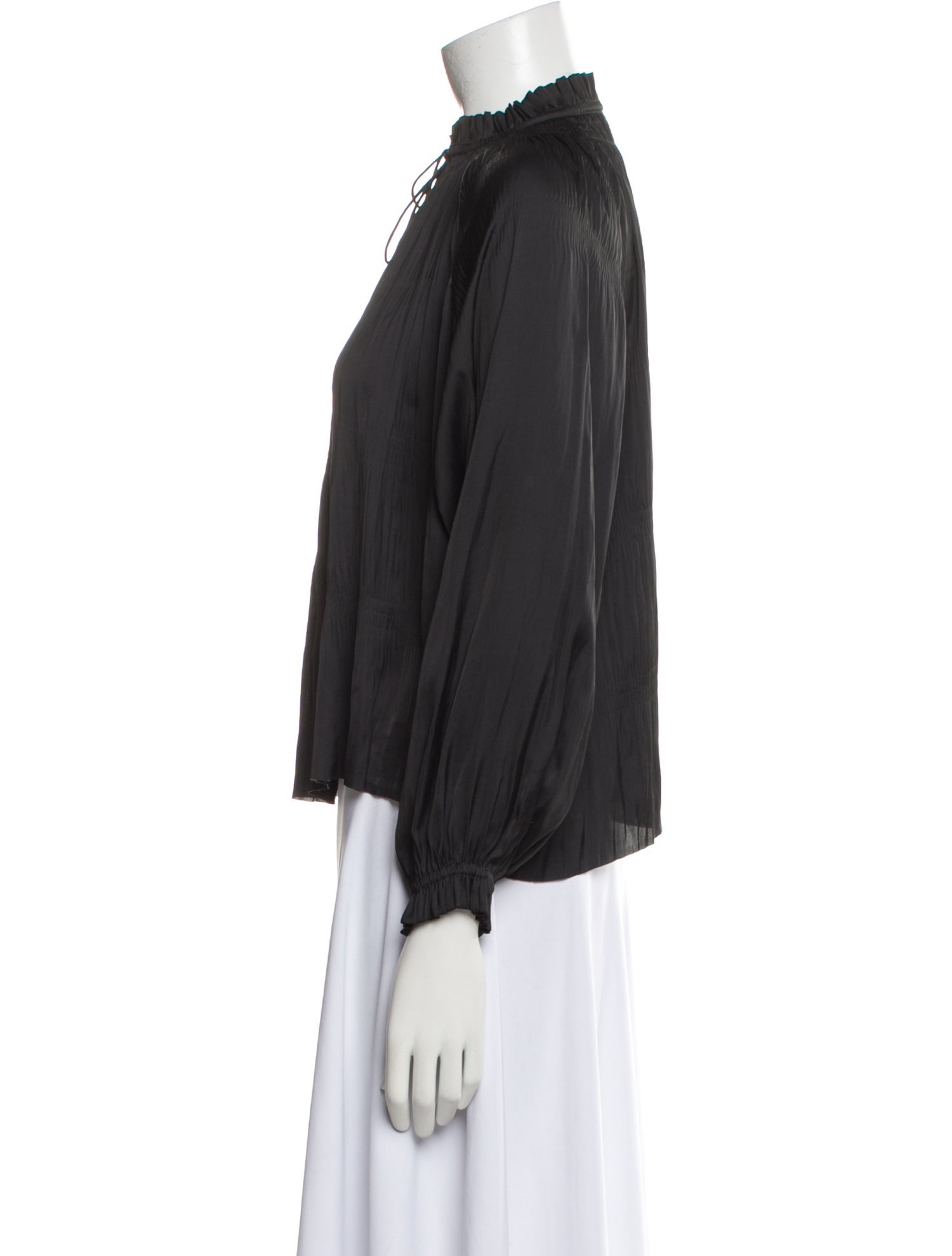 Ulla Johnson Mock Neck Long Sleeve Blouse