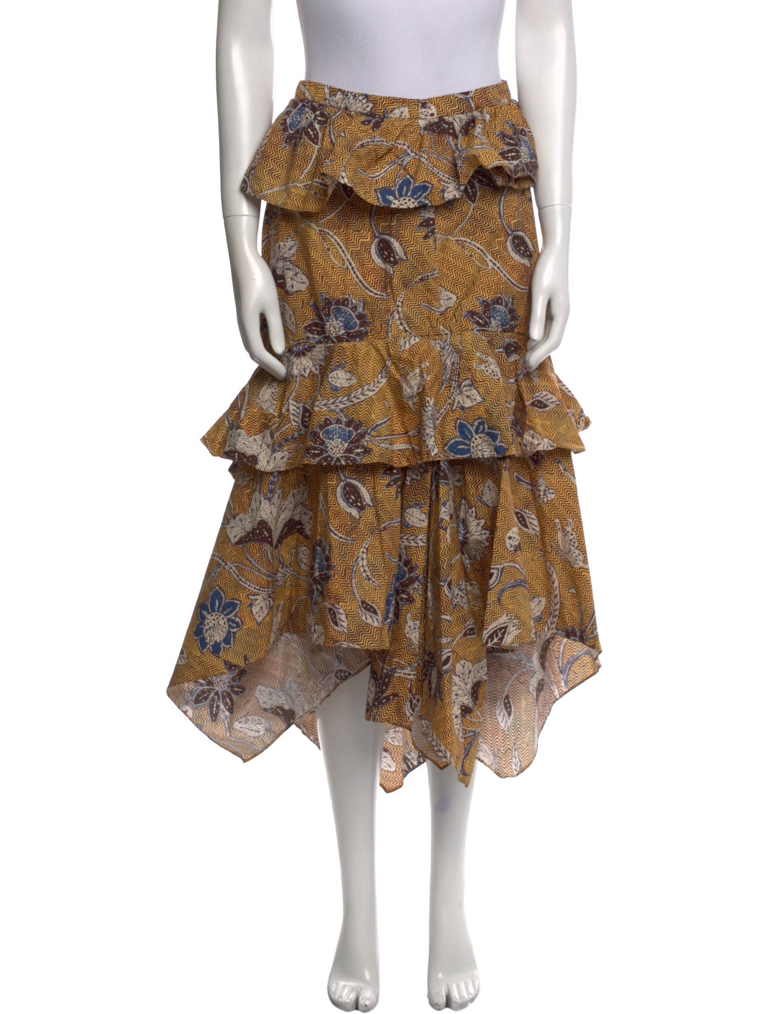 Ulla Johnson Paisley Print Midi Length Skirt