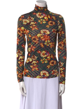 Ulla Johnson Floral Print Turtleneck Top