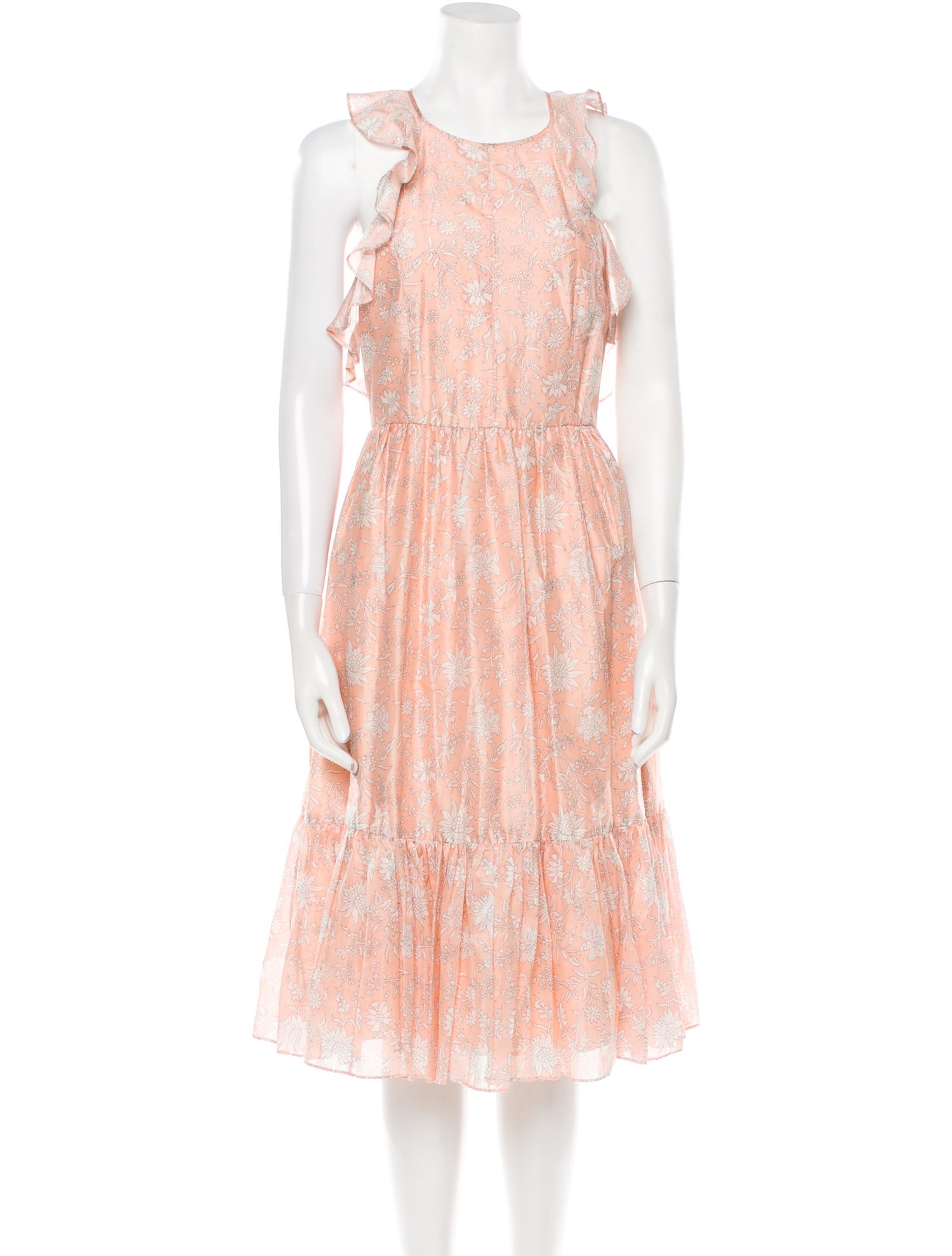 Ulla Johnson Floral Print Midi Length Dress