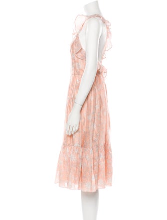 Ulla Johnson Floral Print Midi Length Dress
