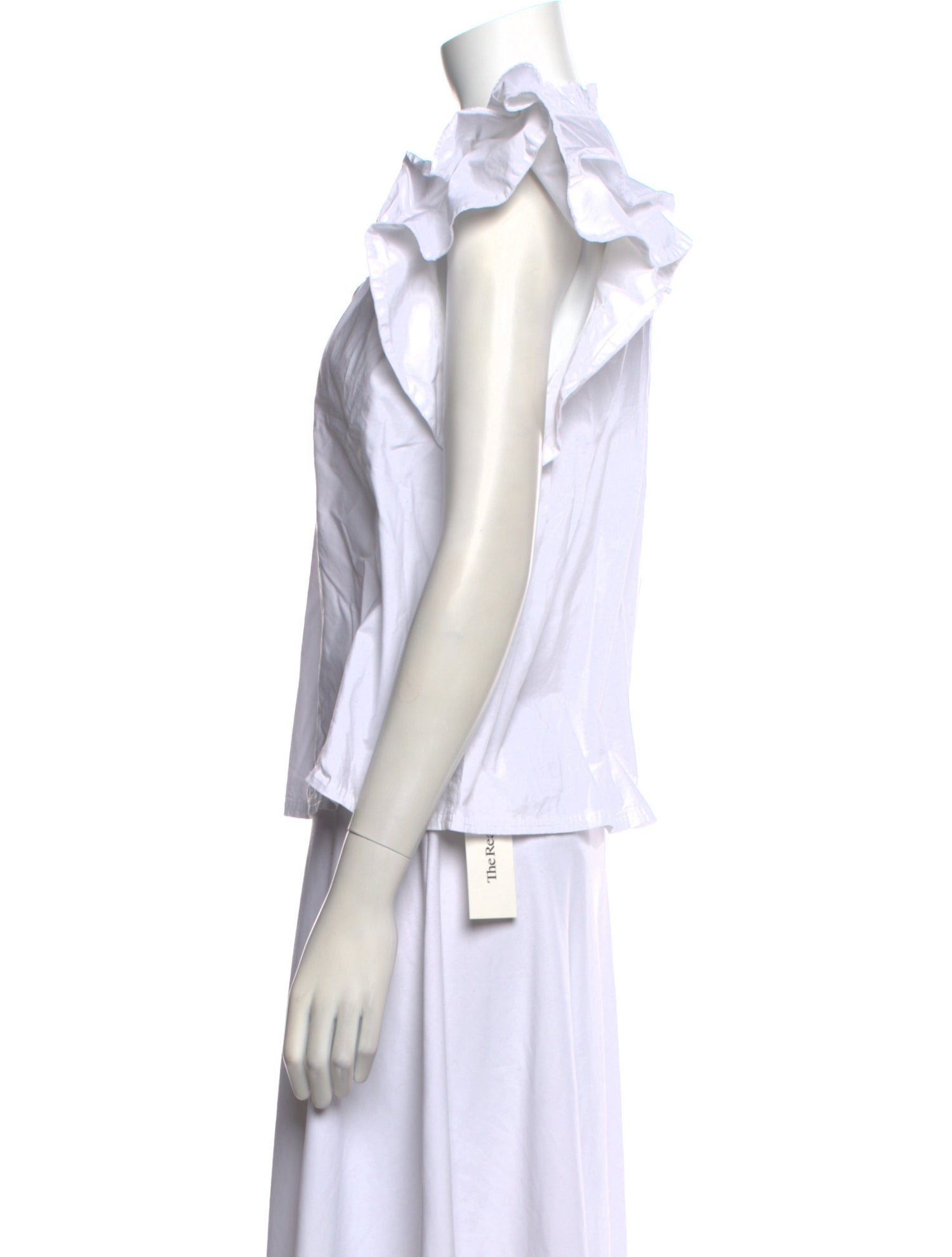 Ulla Johnson Mock Neck Short Sleeve Button-Up Top w/ Tags