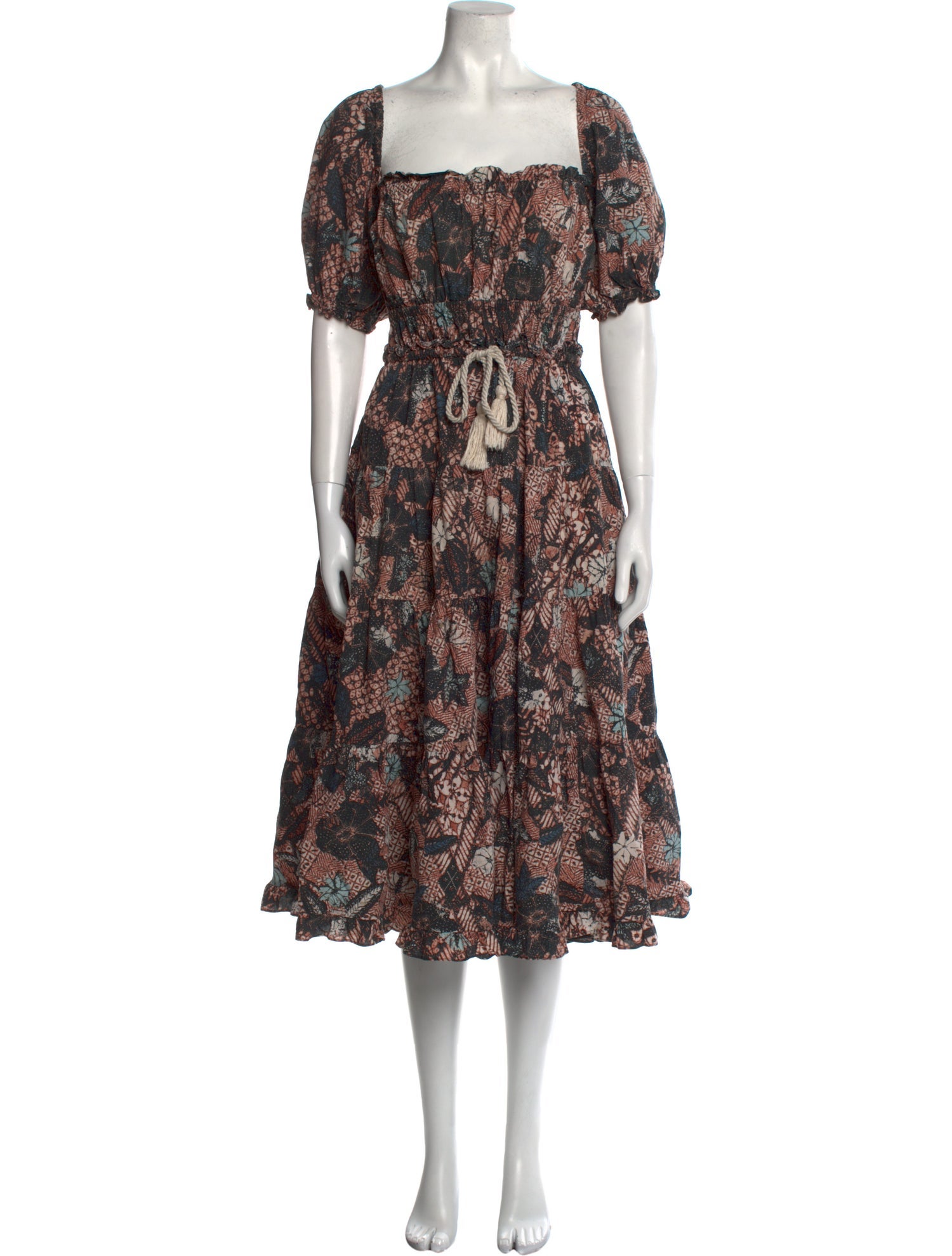Ulla Johnson Floral Print Midi Length Dress