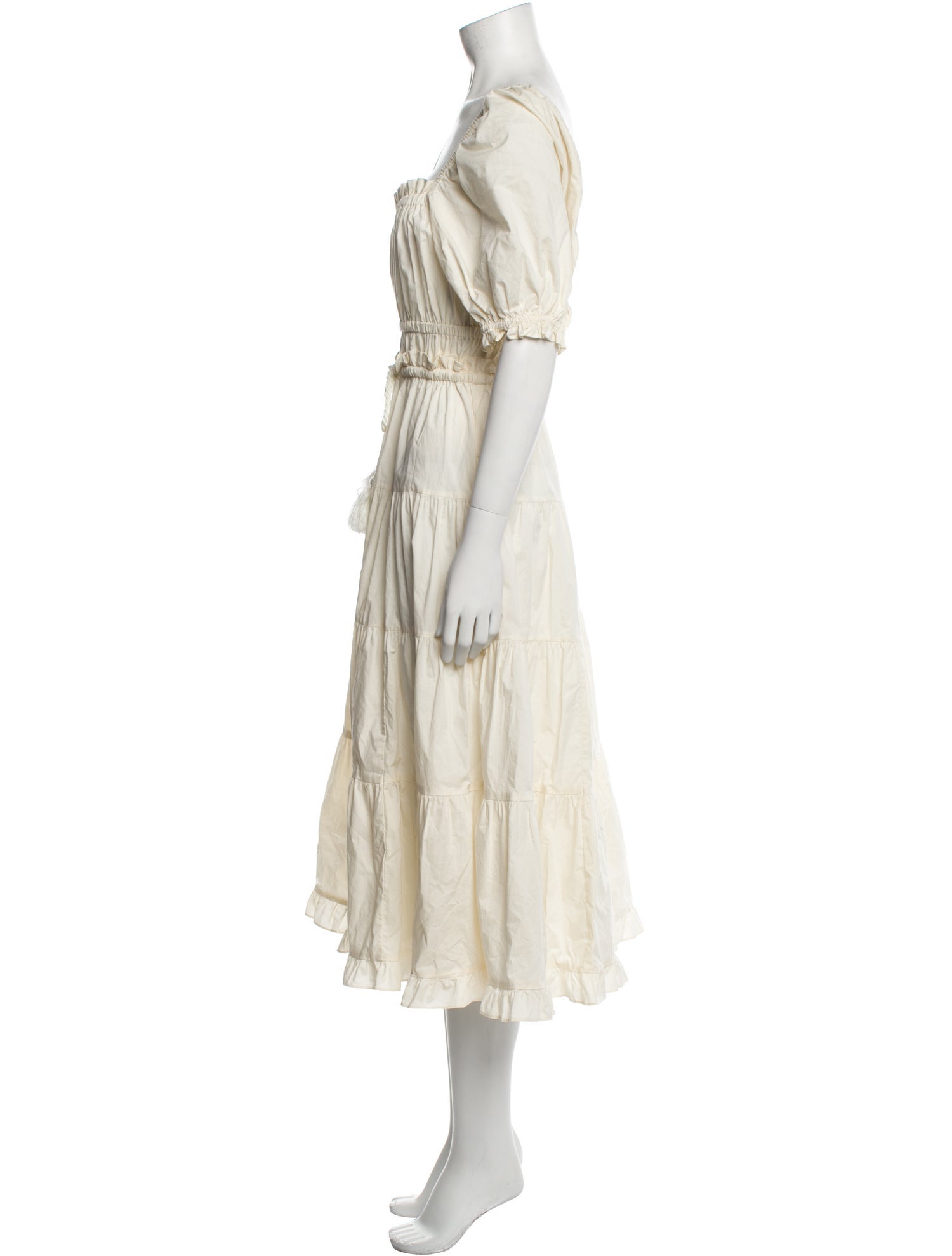 Ulla Johnson Square Neckline Midi Length Dress