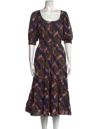Ulla Johnson Printed Midi Length Dress