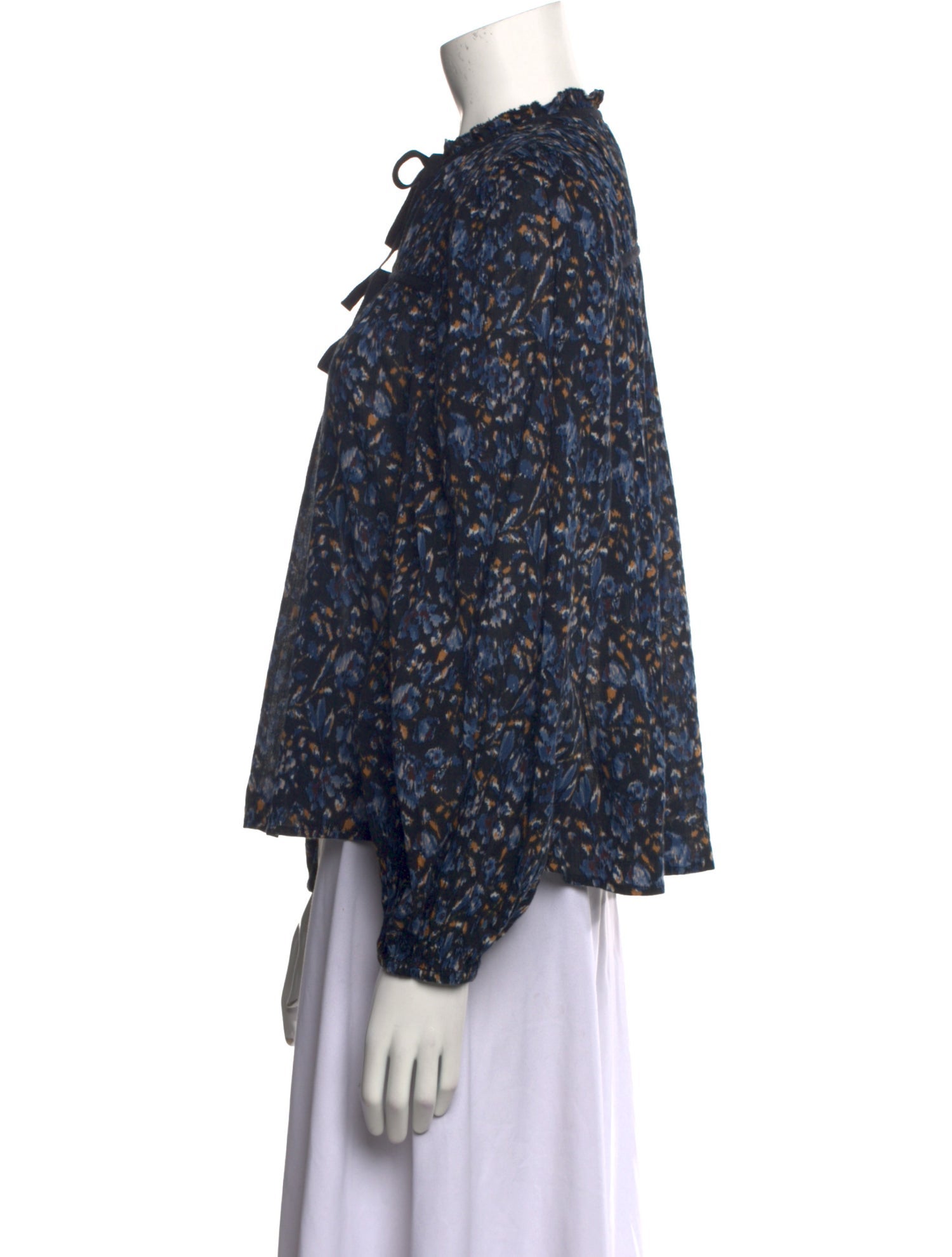 Ulla Johnson Floral Print Mock Neck Blouse