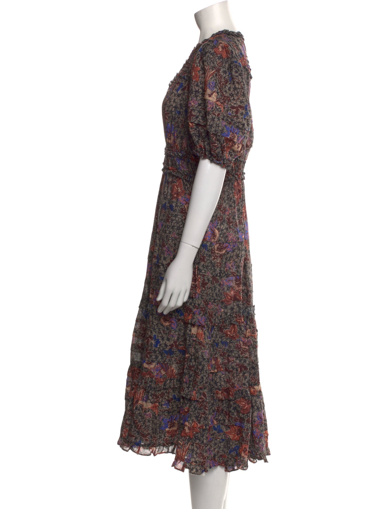 Ulla Johnson Floral Print Midi Length Dress