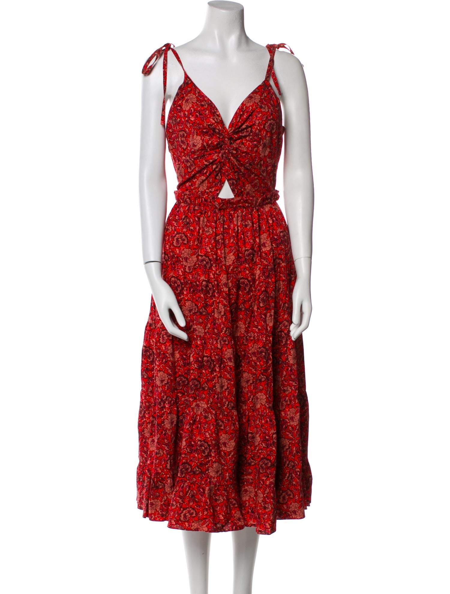 Ulla Johnson Floral Print Midi Length Dress