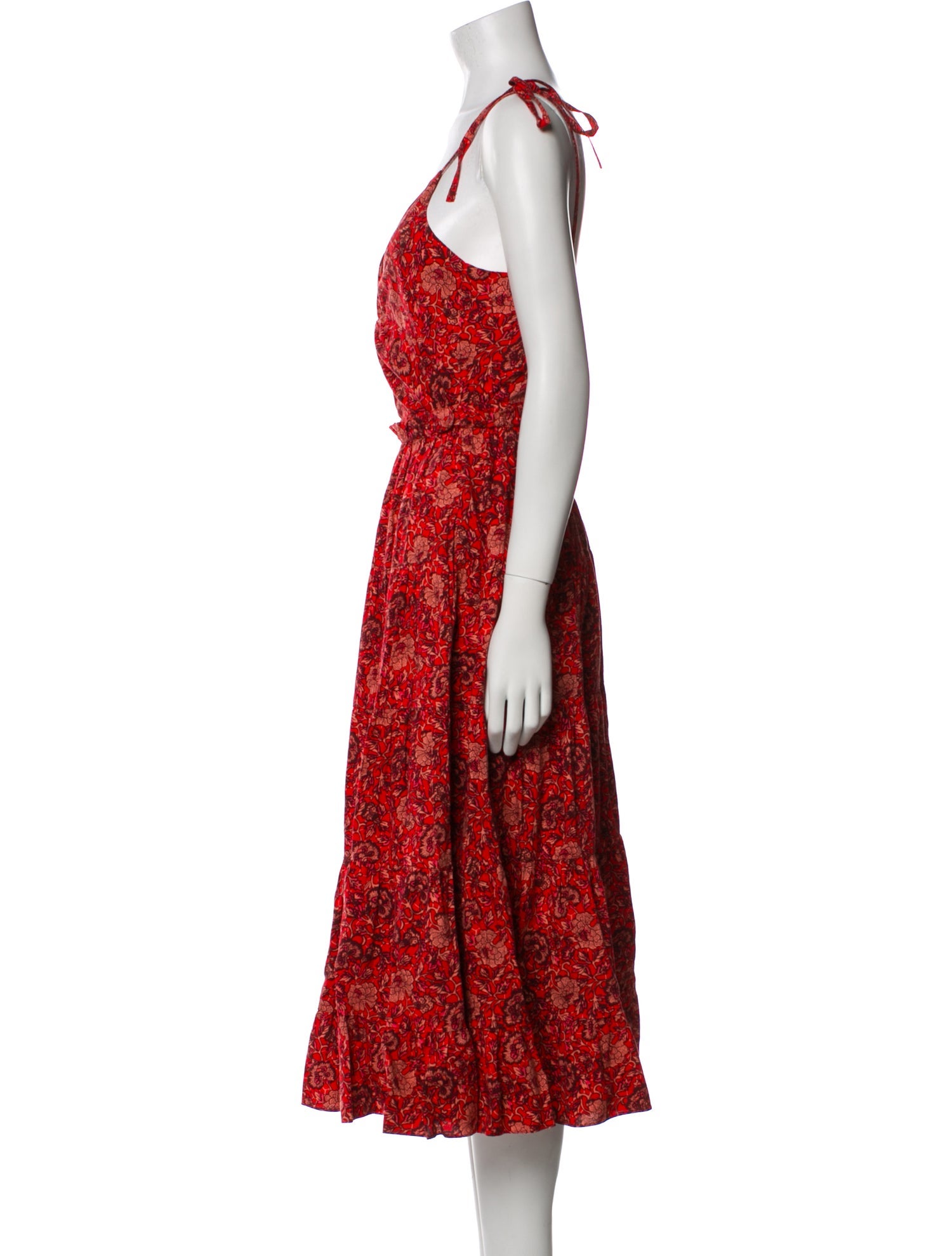 Ulla Johnson Floral Print Midi Length Dress