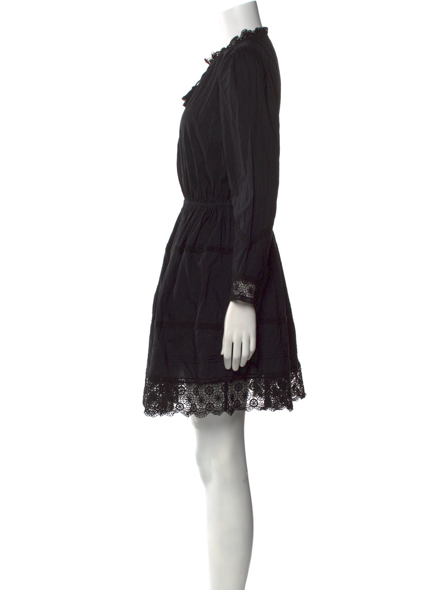 Ulla Johnson Tie Neck Mini Dress