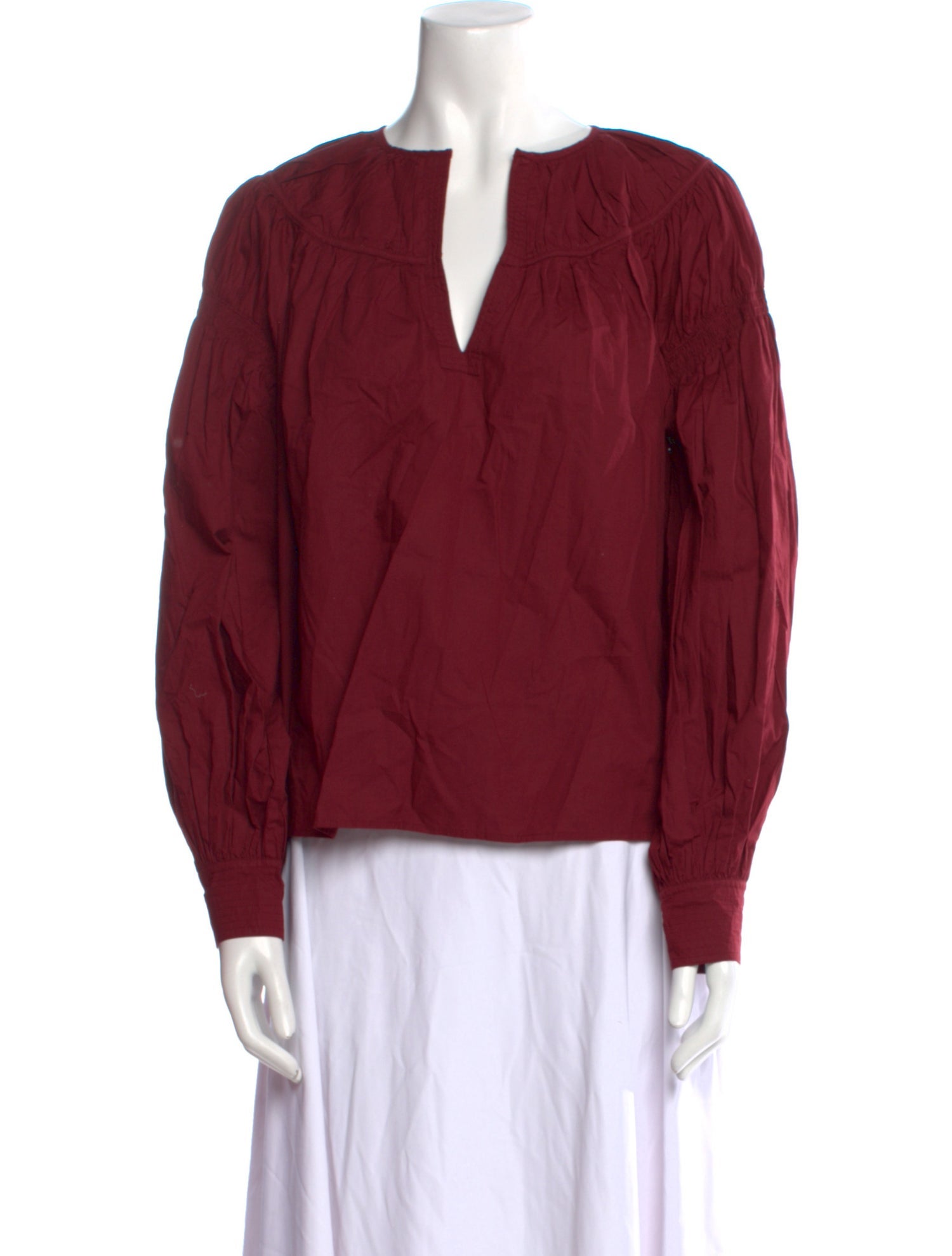 Ulla Johnson V-Neck Long Sleeve Blouse