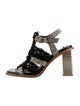 Ulla Johnson Snakeskin Colorblock Pattern Slingback Sandals
