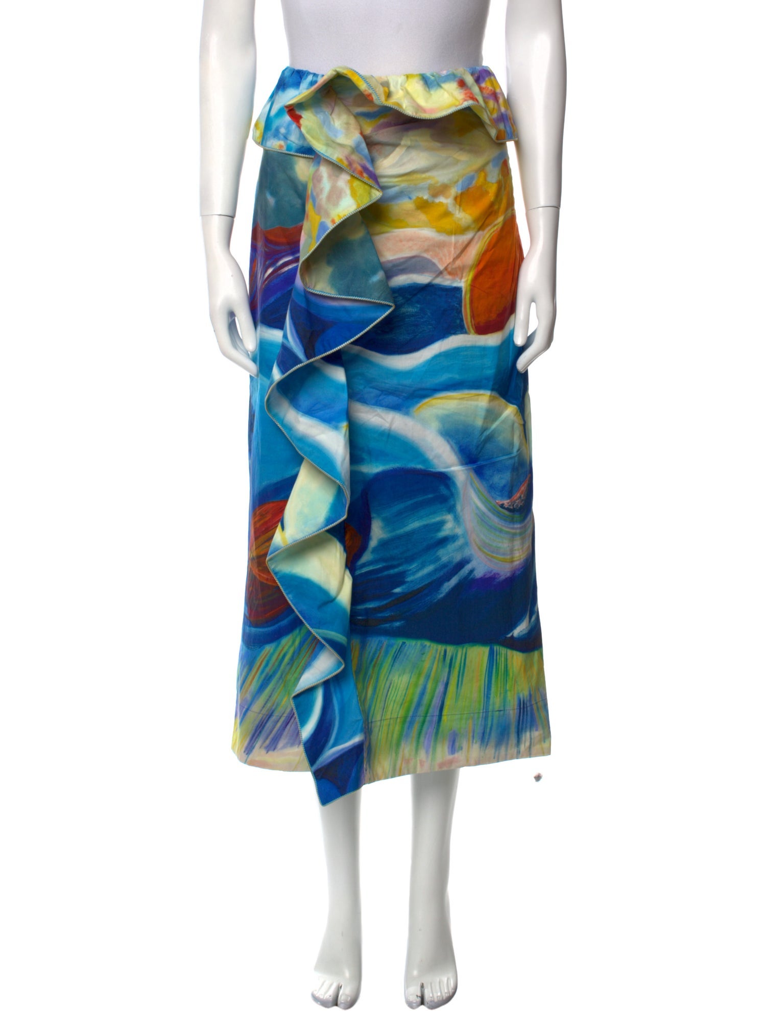 Ulla Johnson Printed Midi Length Skirt w/ Tags