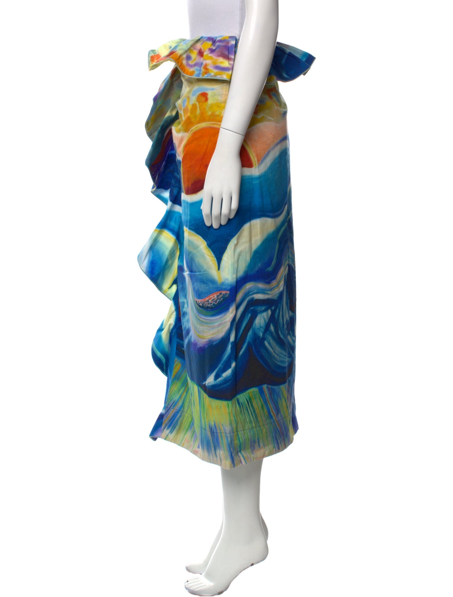 Ulla Johnson Printed Midi Length Skirt w/ Tags