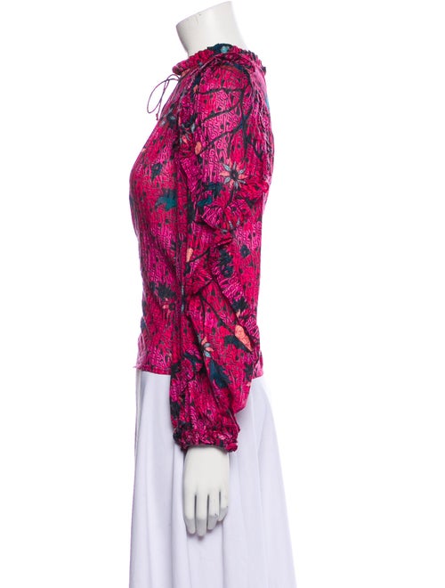 Ulla Johnson Floral Print Mock Neck Blouse