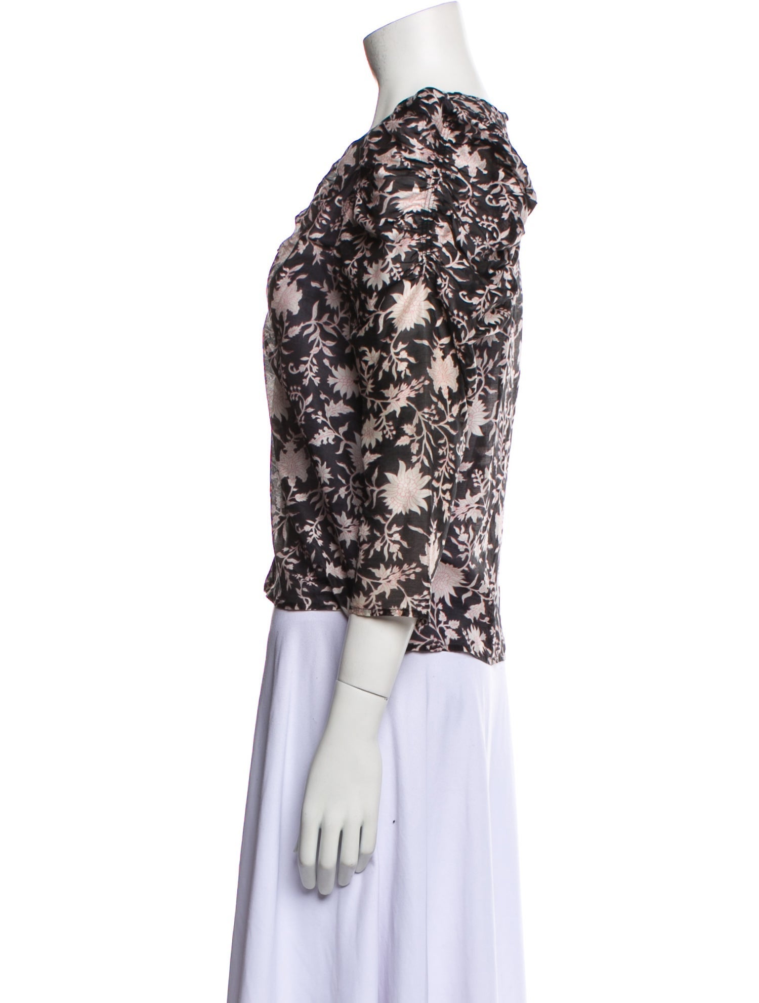 Ulla Johnson Alligator Floral Print Blouse