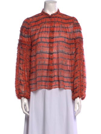 Ulla Johnson Silk Animal Print Blouse