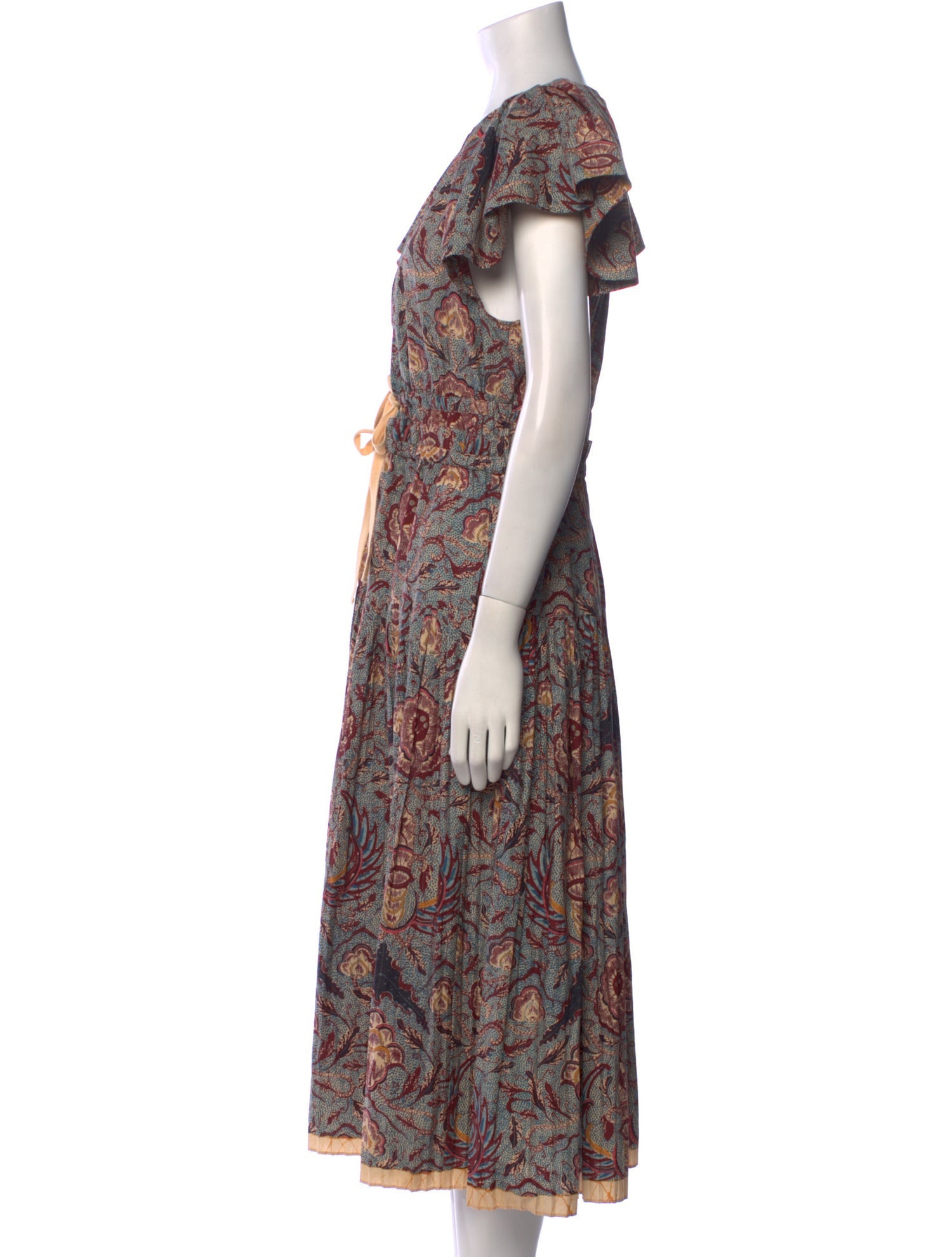 Ulla Johnson Paisley Print Midi Length Dress