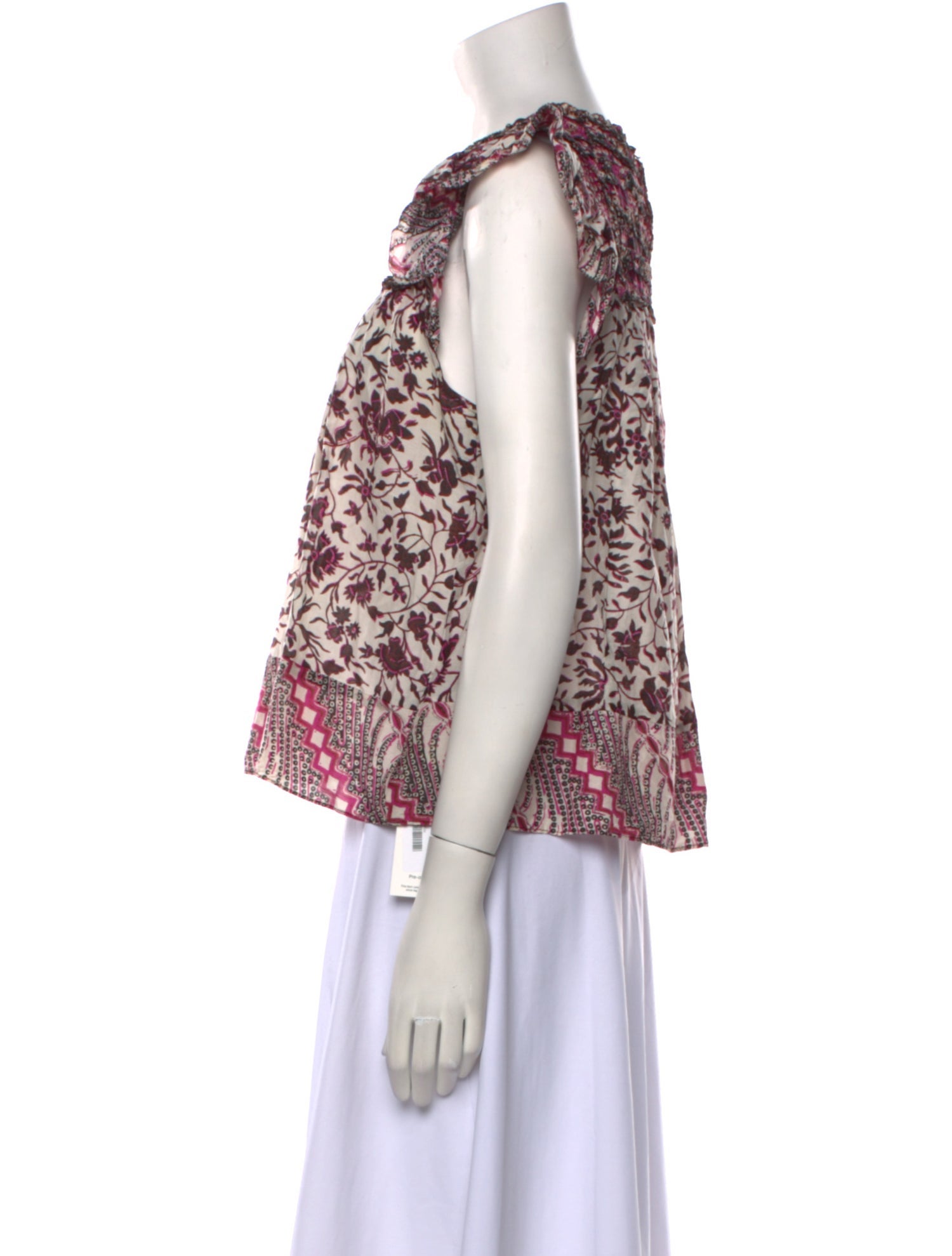 Ulla Johnson Floral Print Crew Neck Top