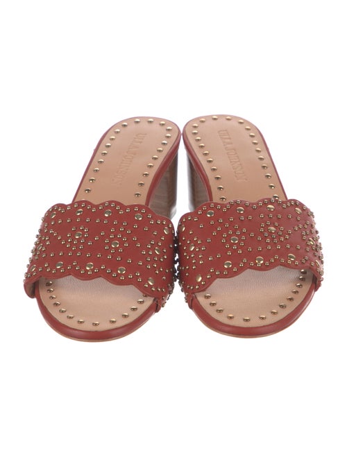 Ulla Johnson Leather Studded Accents Slides