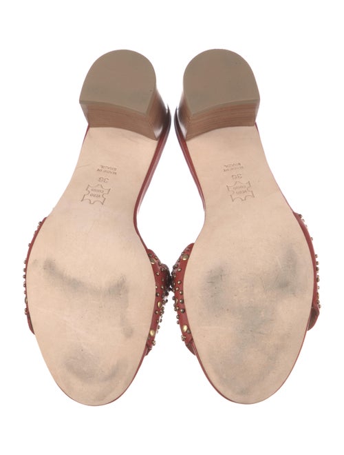 Ulla Johnson Leather Studded Accents Slides