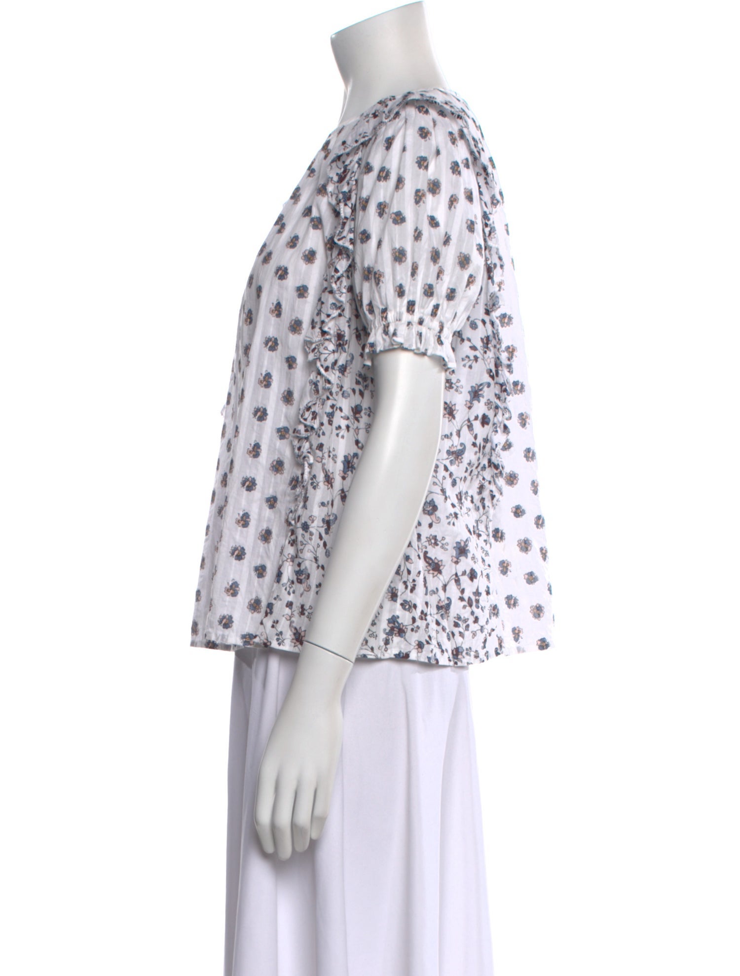 Ulla Johnson Printed Crew Neck Blouse