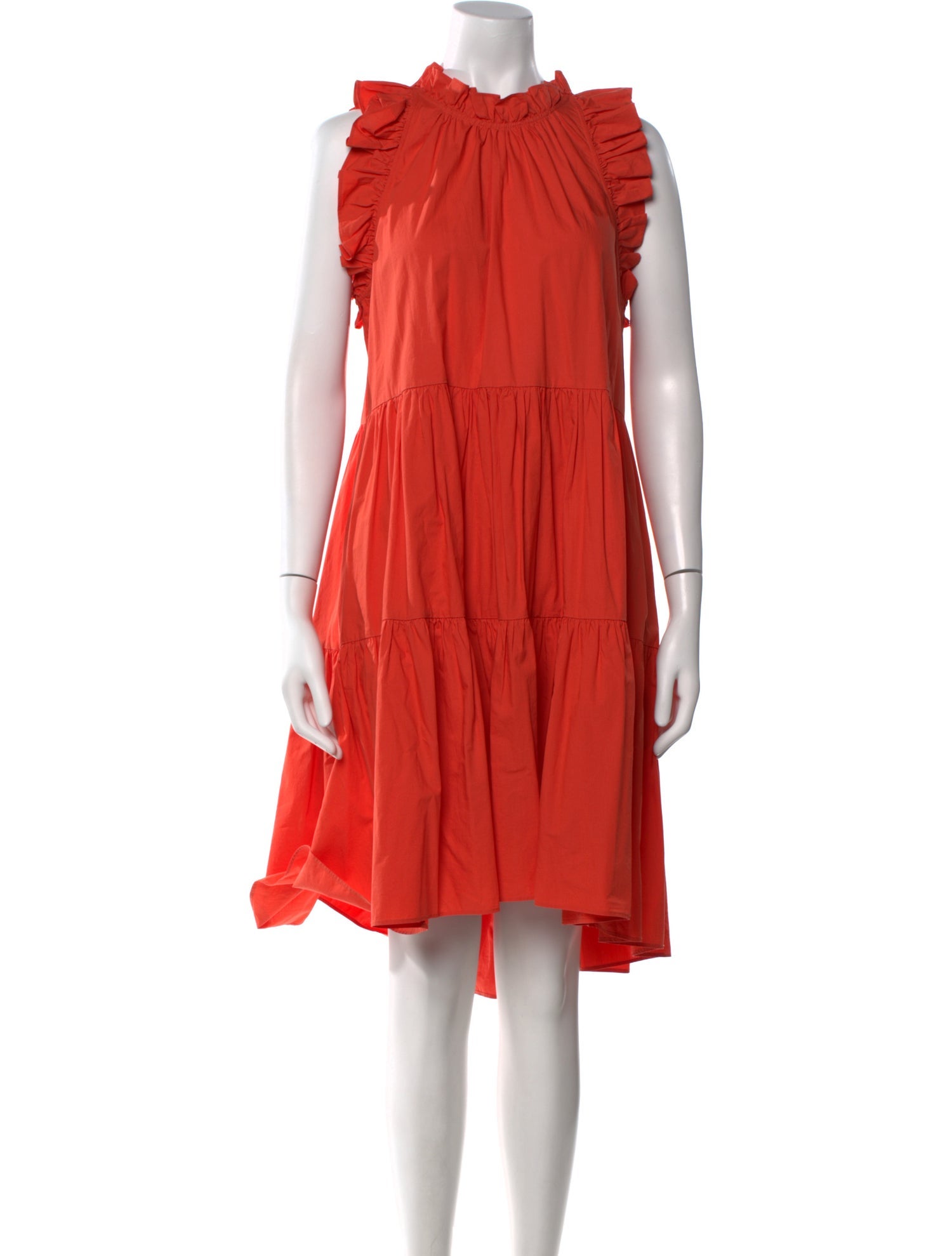 Ulla Johnson Mock Neck Knee-Length Dress