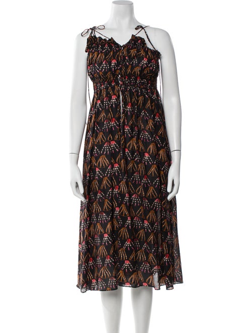 Ulla Johnson Printed Ruffle Embellishment Nightgown