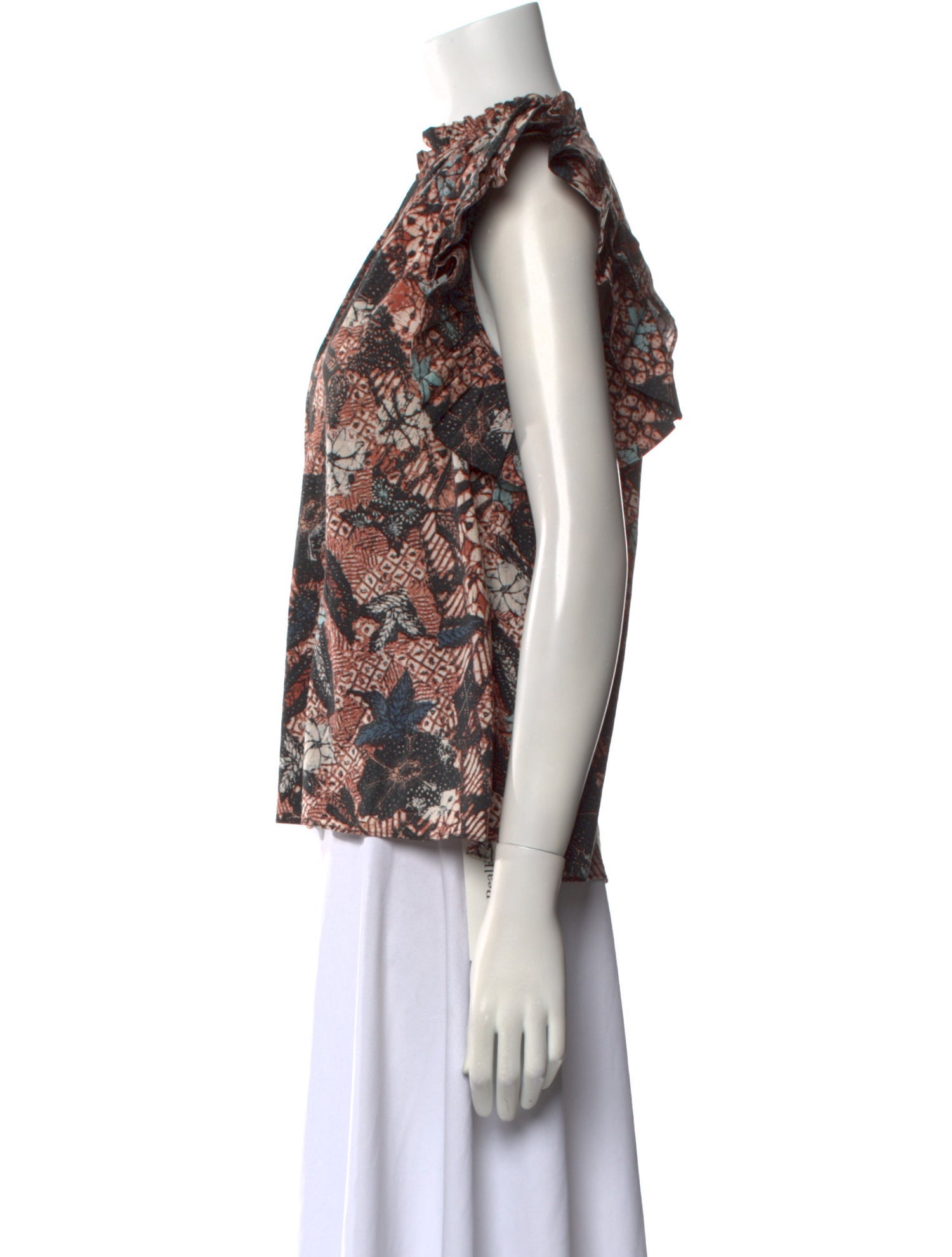 Ulla Johnson Printed V-Neck Blouse