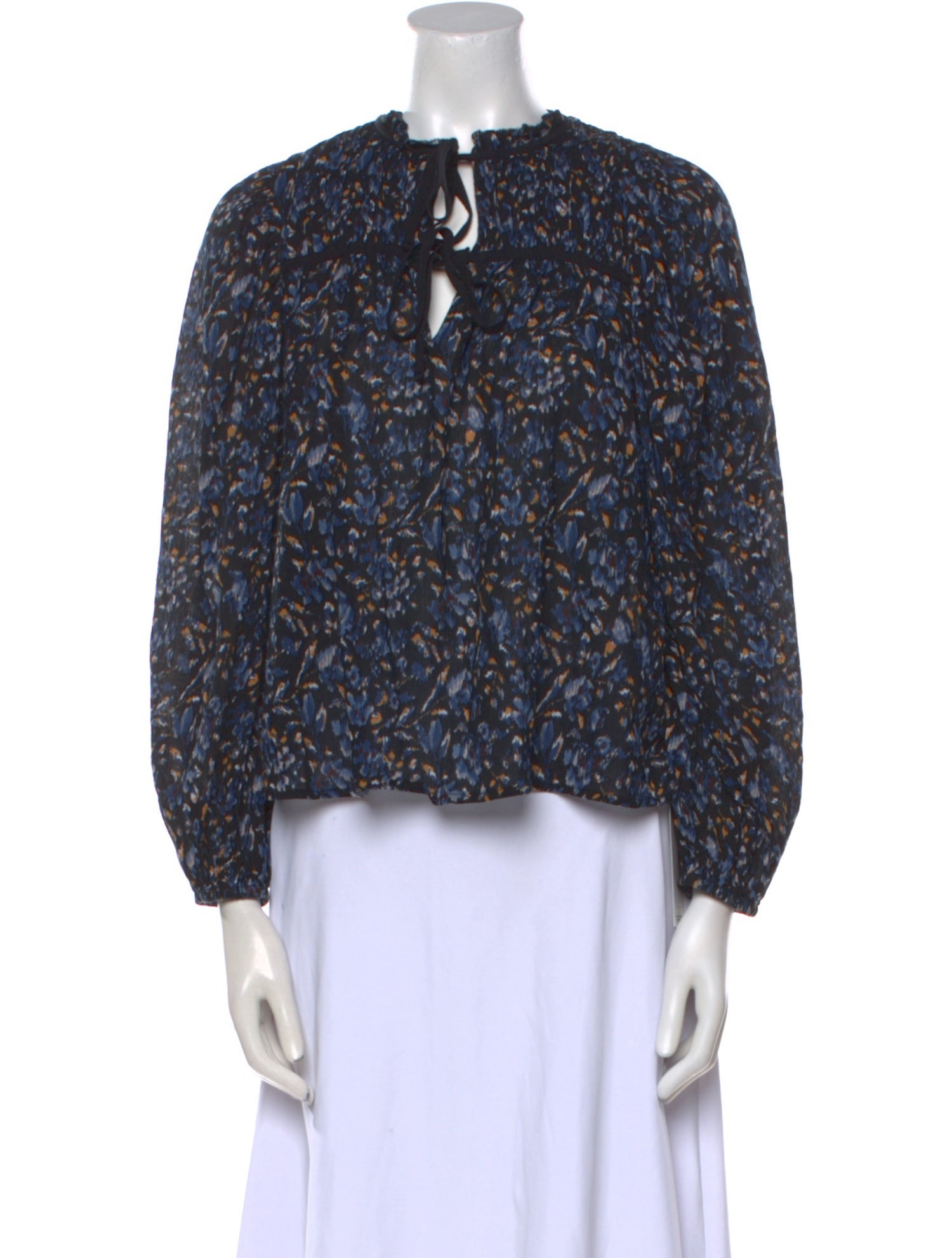 Ulla Johnson Floral Print V-Neck Blouse