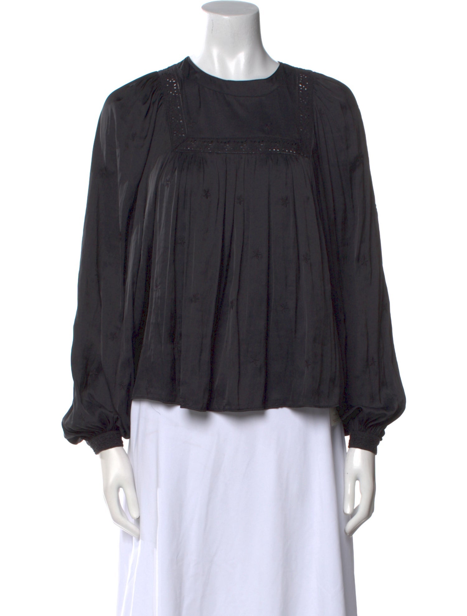Ulla Johnson Crew Neck Long Sleeve Blouse