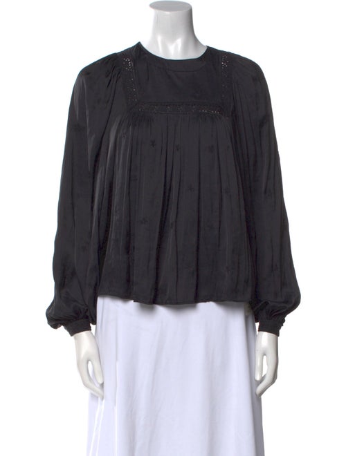 Ulla Johnson Crew Neck Long Sleeve Blouse