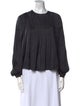 Ulla Johnson Crew Neck Long Sleeve Blouse