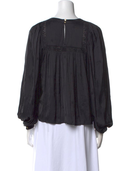 Ulla Johnson Crew Neck Long Sleeve Blouse