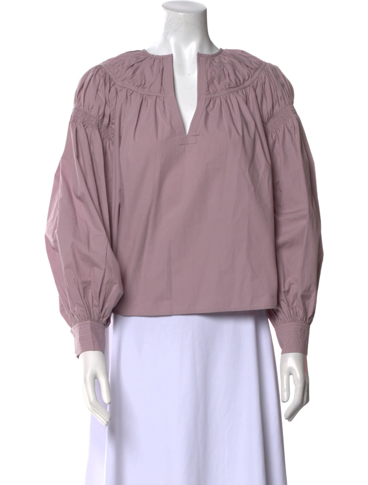 Ulla Johnson V-Neck Long Sleeve Blouse