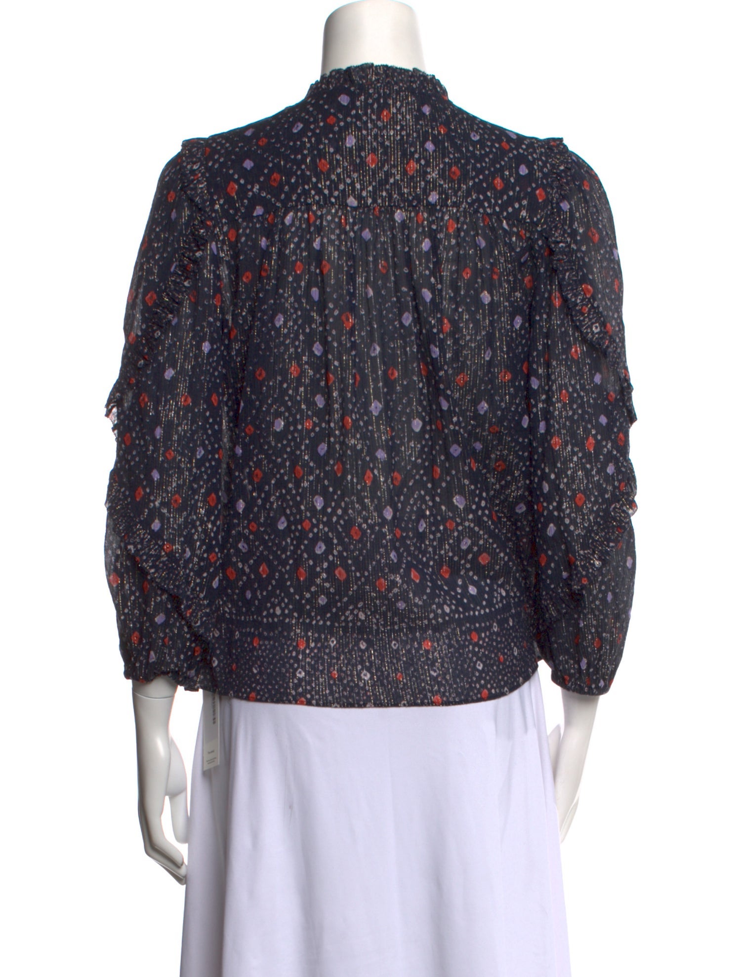 Ulla Johnson Floral Print Mock Neck Blouse