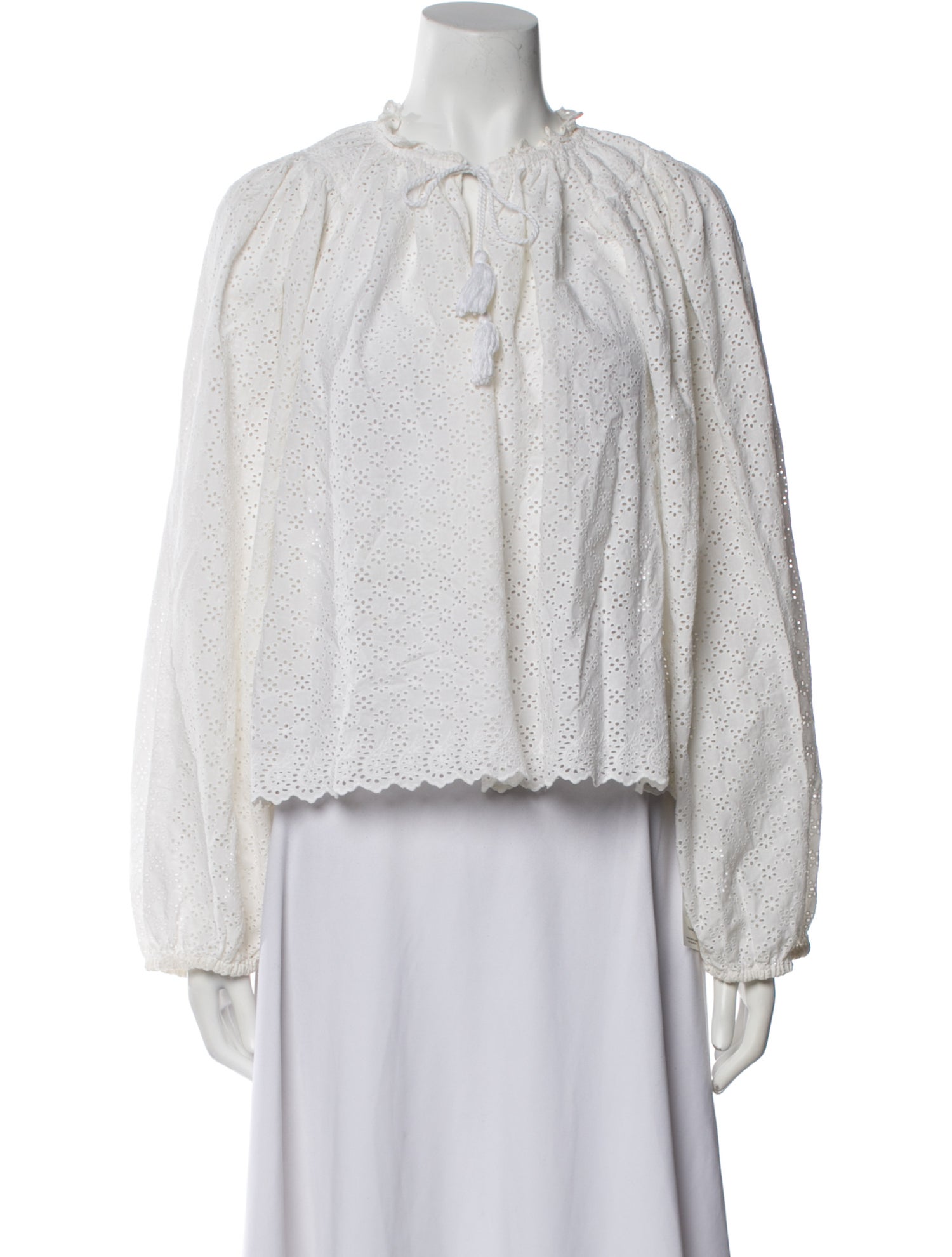 Ulla Johnson Mock Neck Long Sleeve Blouse