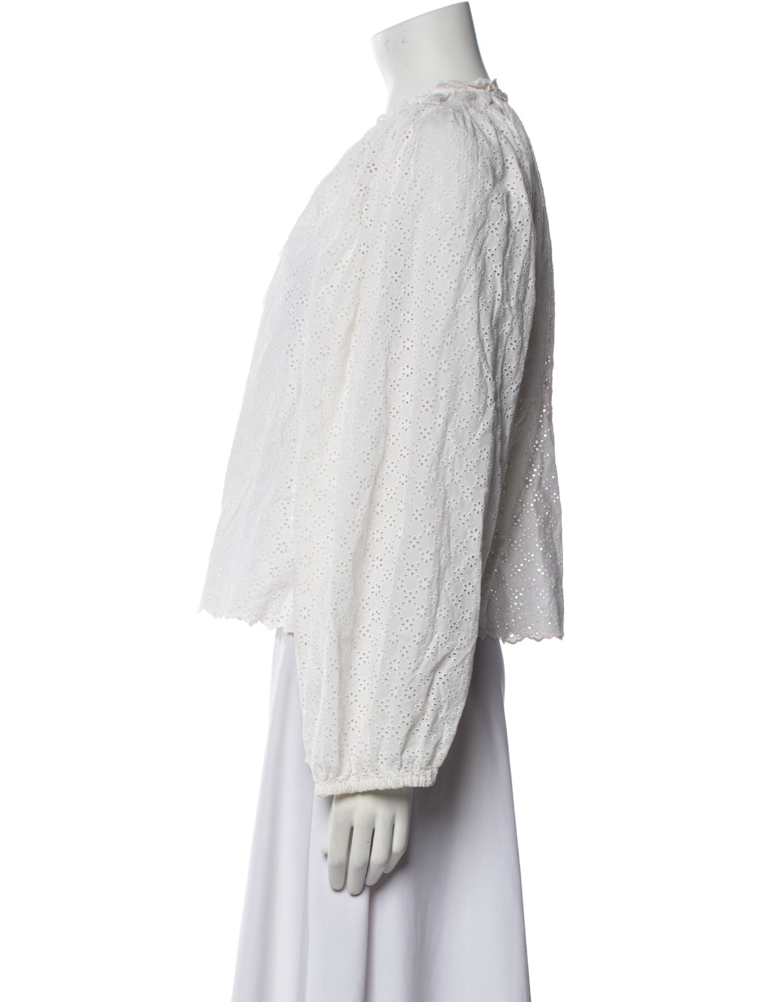 Ulla Johnson Mock Neck Long Sleeve Blouse