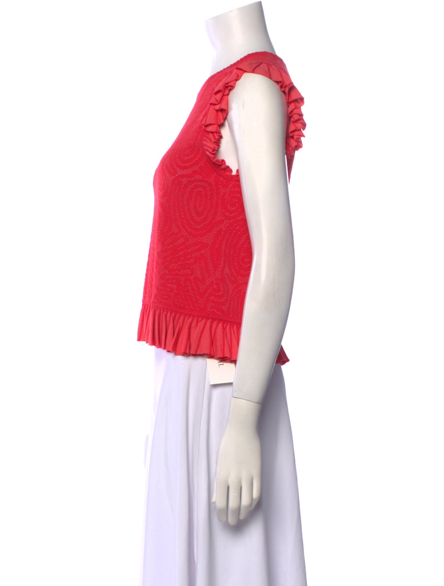 Ulla Johnson Crew Neck Sleeveless Crop Top