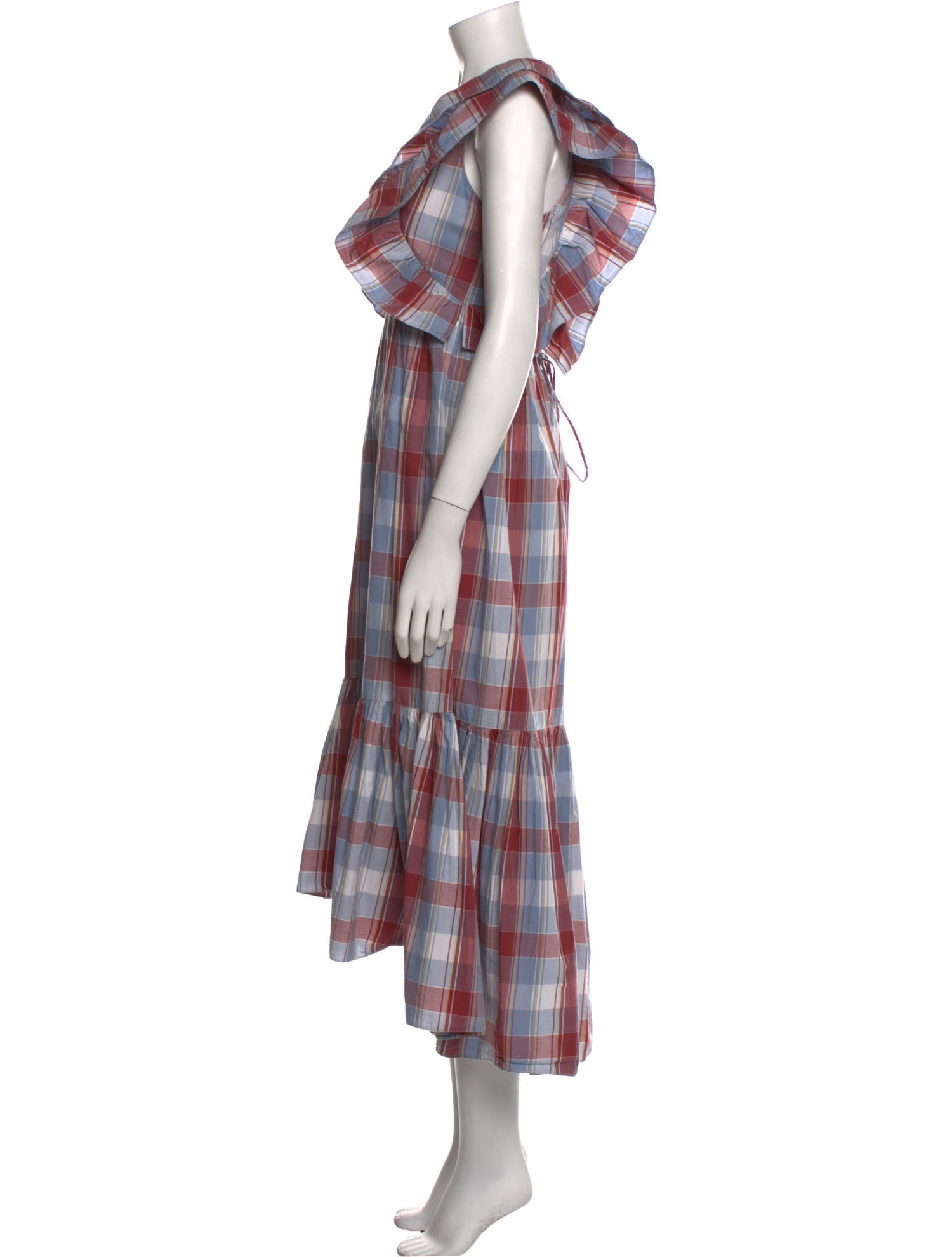 Ulla Johnson Plaid Print Long Dress