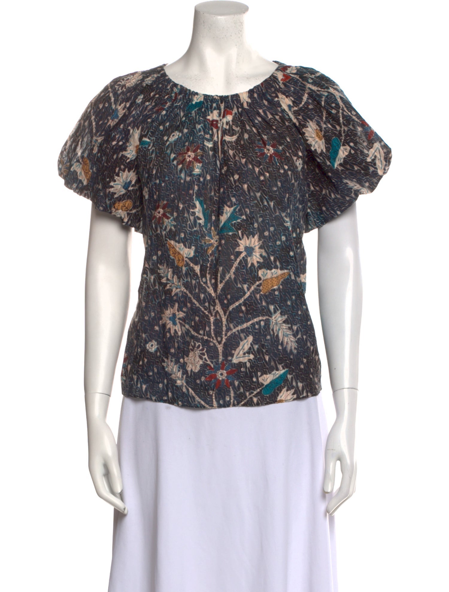 Ulla Johnson Printed Crew Neck Blouse