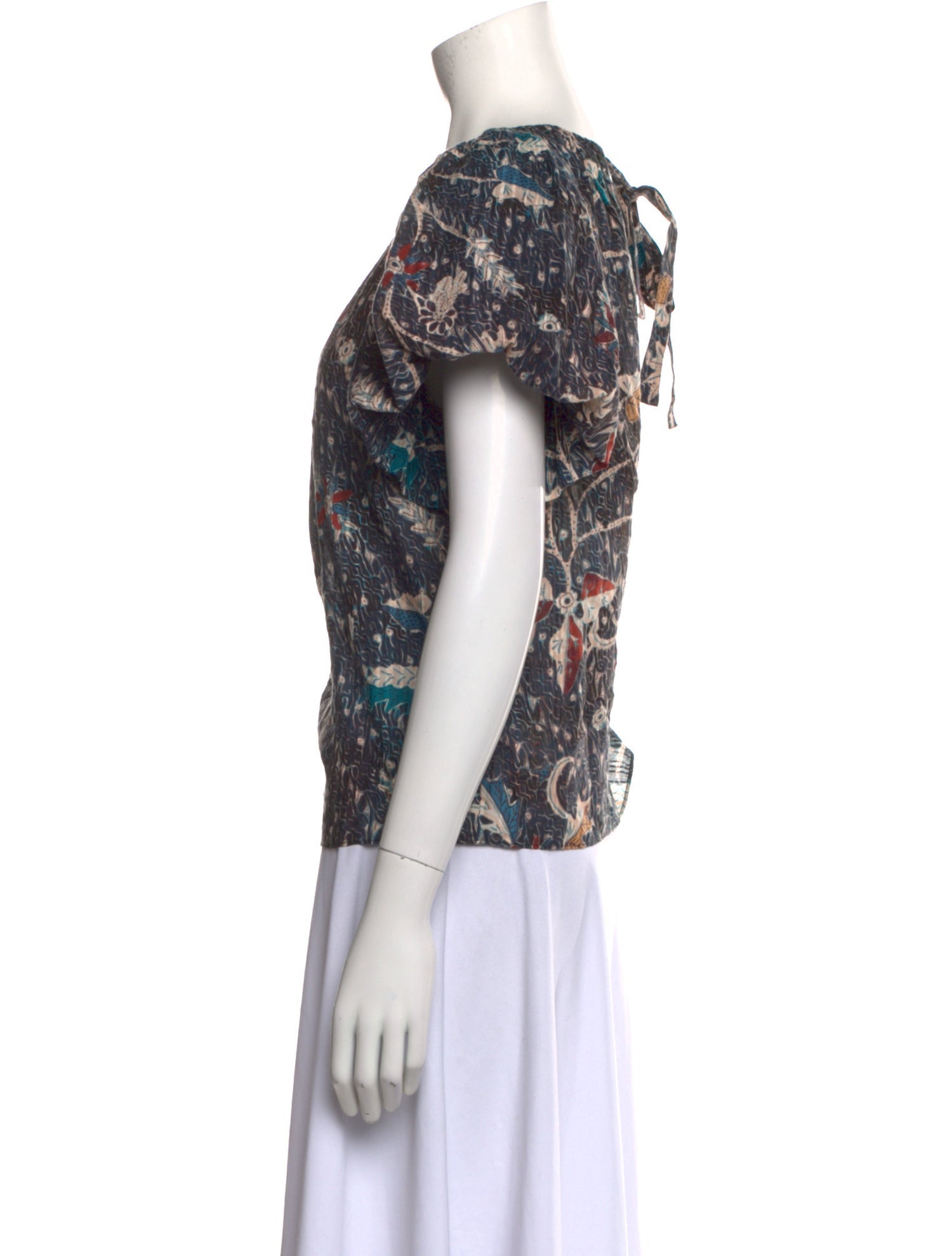 Ulla Johnson Printed Crew Neck Blouse