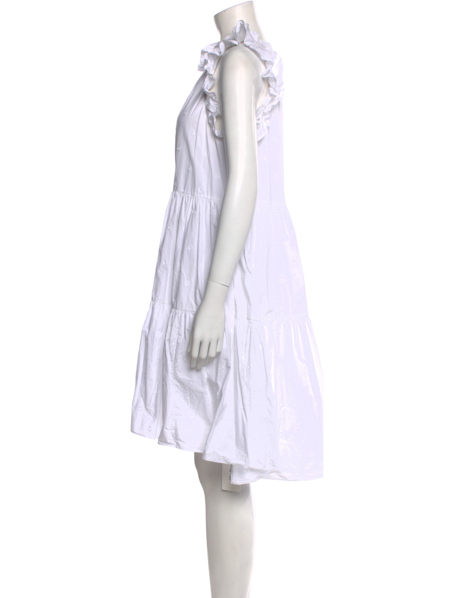 Ulla Johnson Mock Neck Knee-Length Dress